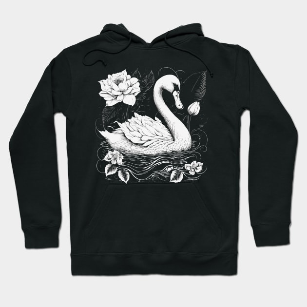 Beautiful Swan Hoodie by gblackid